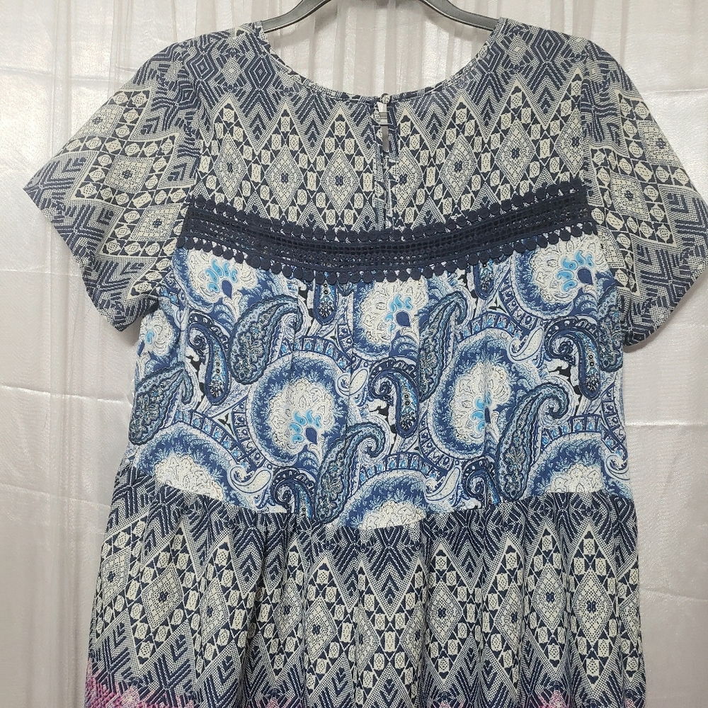 Umgee Sz Small Babydoll Dress Bohemian - Picture 8 of 13